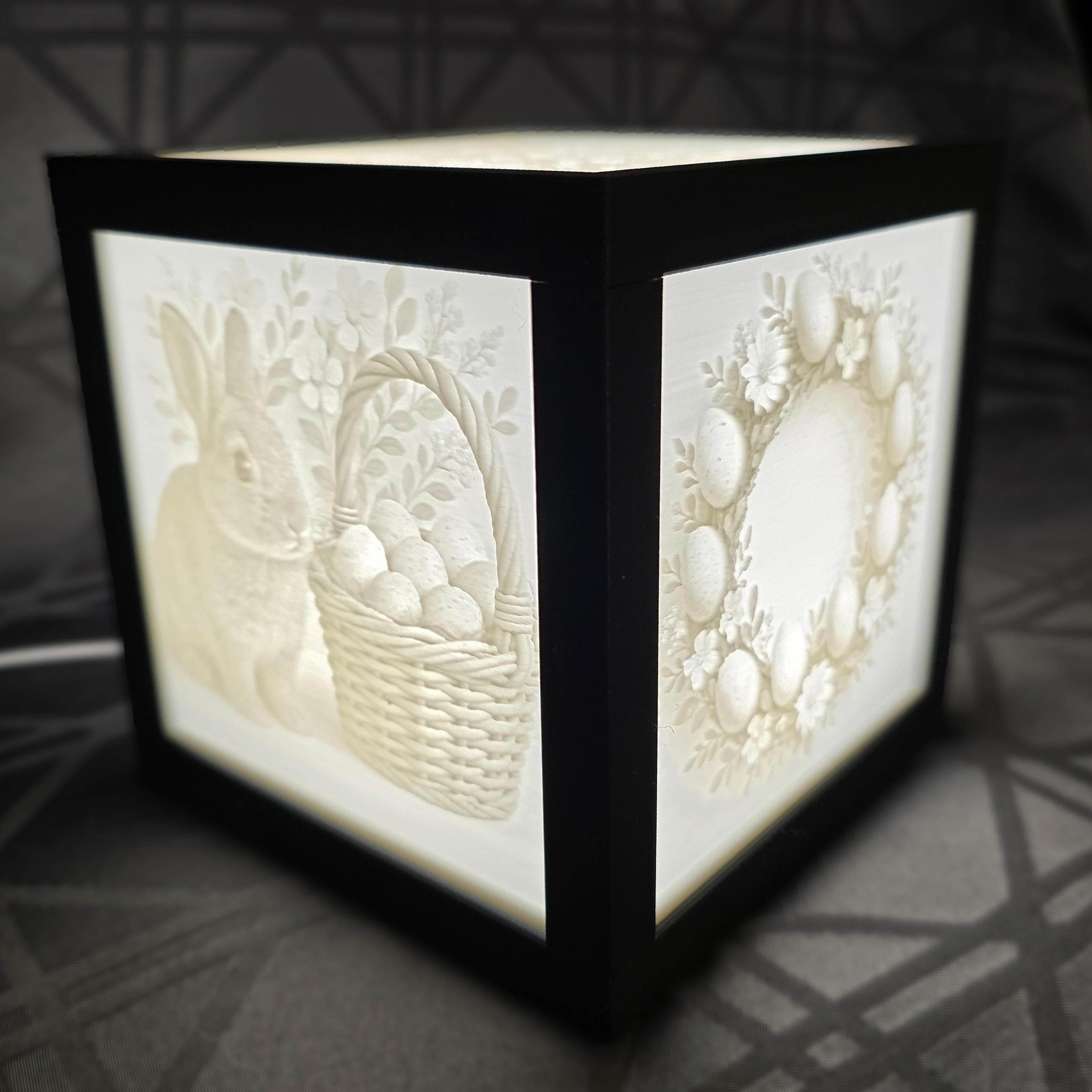 3D Printed Lithophane Lamp - Interchangeable Holiday LED Light Art