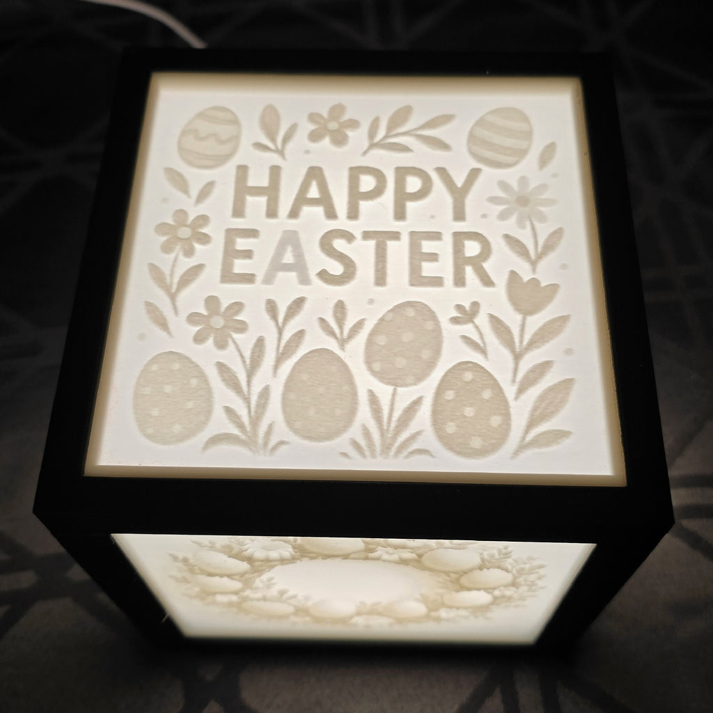 3D Printed Lithophane Lamp - Interchangeable Holiday LED Light Art