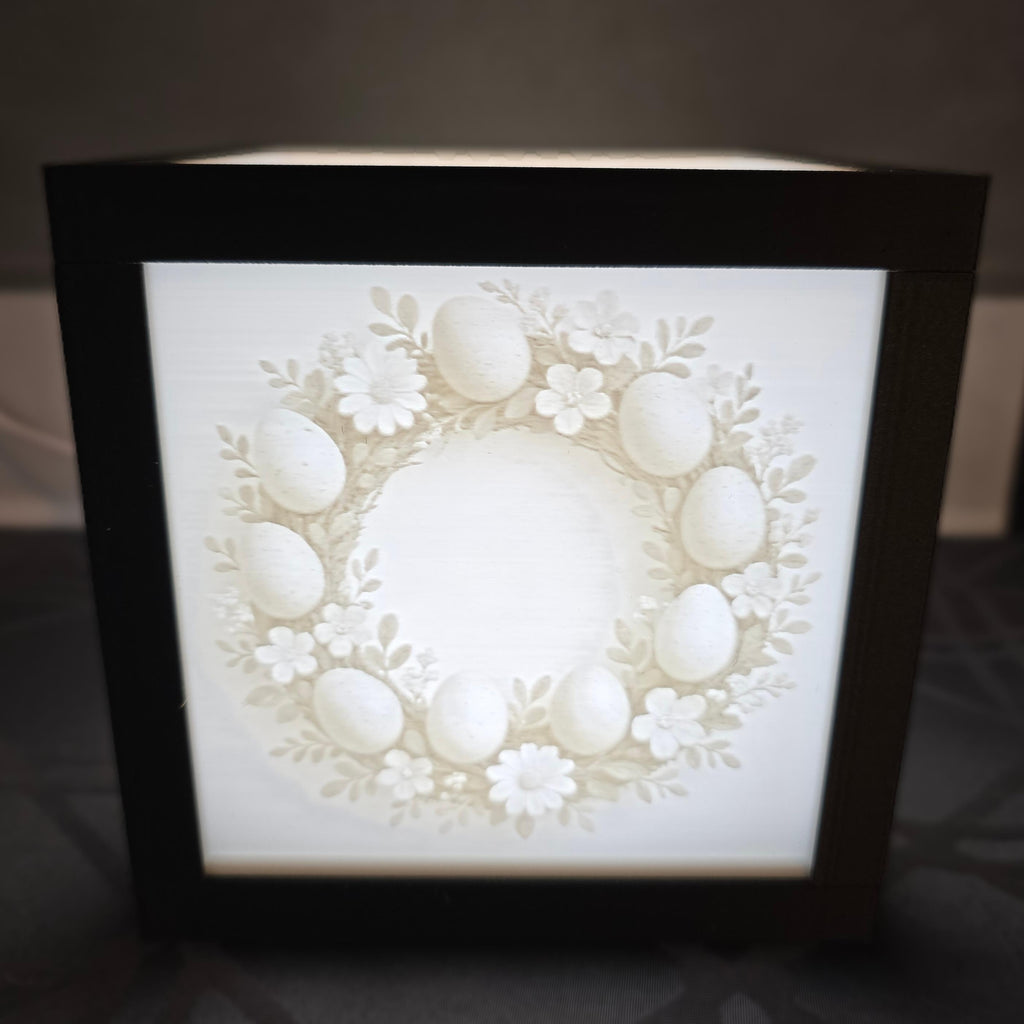 3D Printed Lithophane Lamp - Interchangeable Holiday LED Light Art