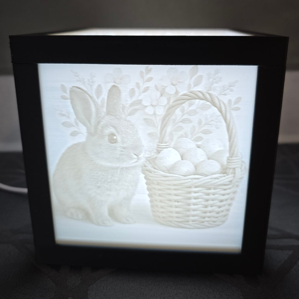 3D Printed Lithophane Lamp - Interchangeable Holiday LED Light Art