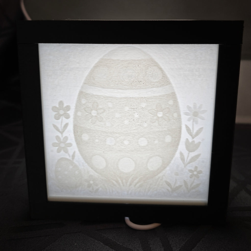 3D Printed Lithophane Lamp - Interchangeable Holiday LED Light Art