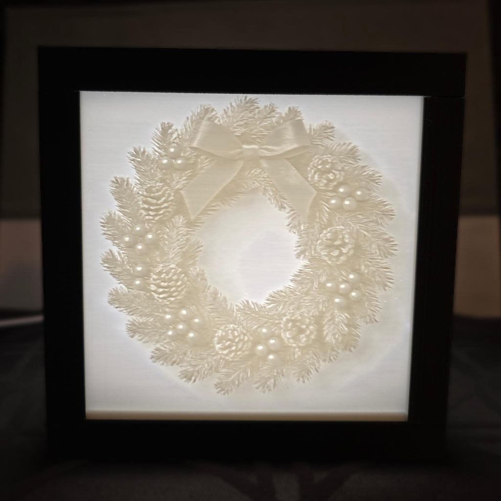 3D Printed Lithophane Lamp - Interchangeable Holiday LED Light Art