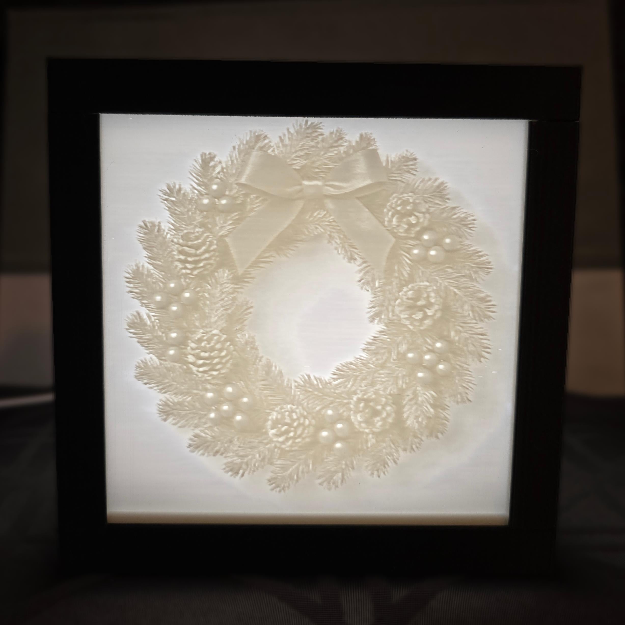3D Printed Lithophane Lamp - Interchangeable Holiday LED Light Art