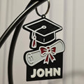 Personalized Graduate Keychain - 3D Printed Custom Name, Year & School Colors