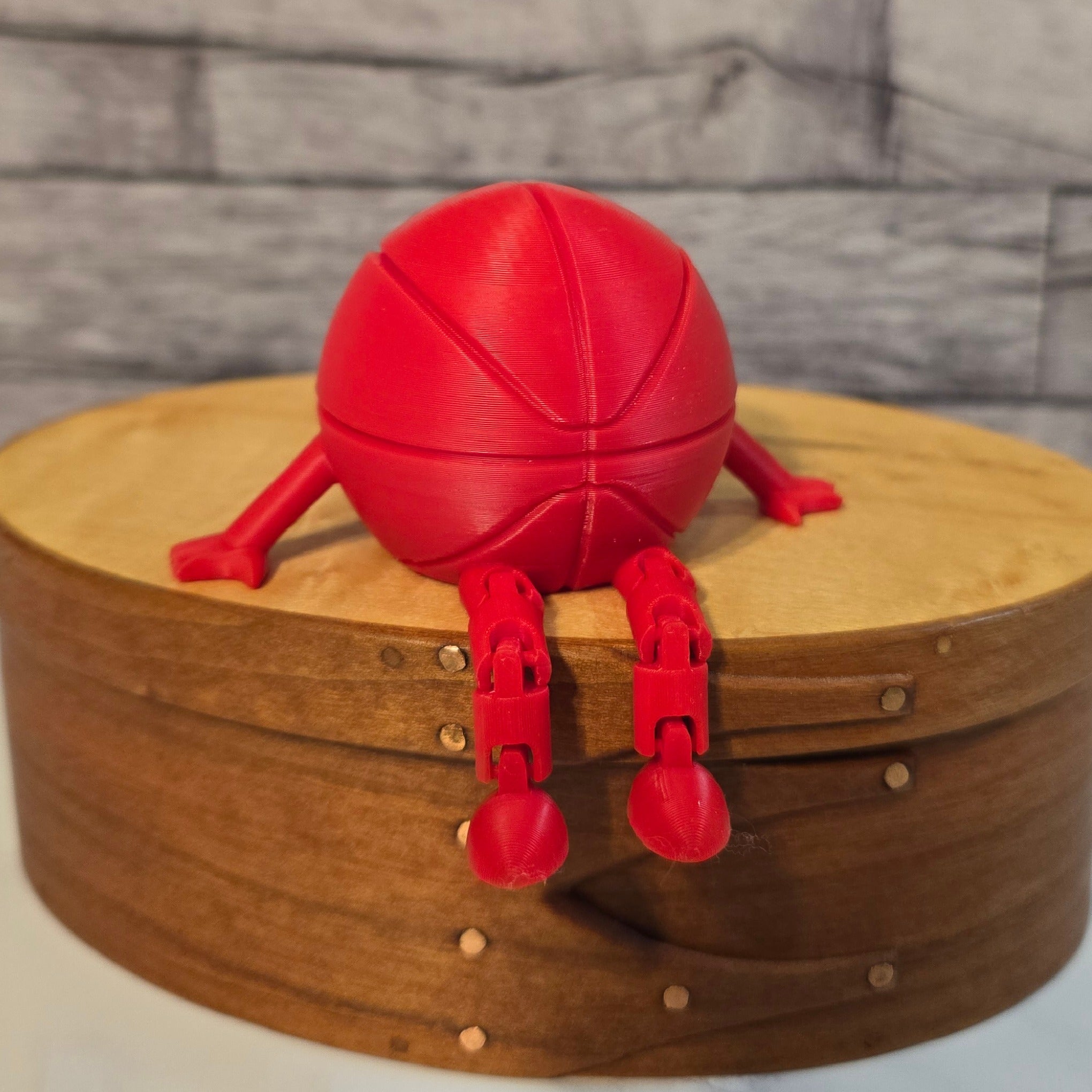 Basketball Shelf Buddy - 3D Printed Sports Decor & Shelf Organizer