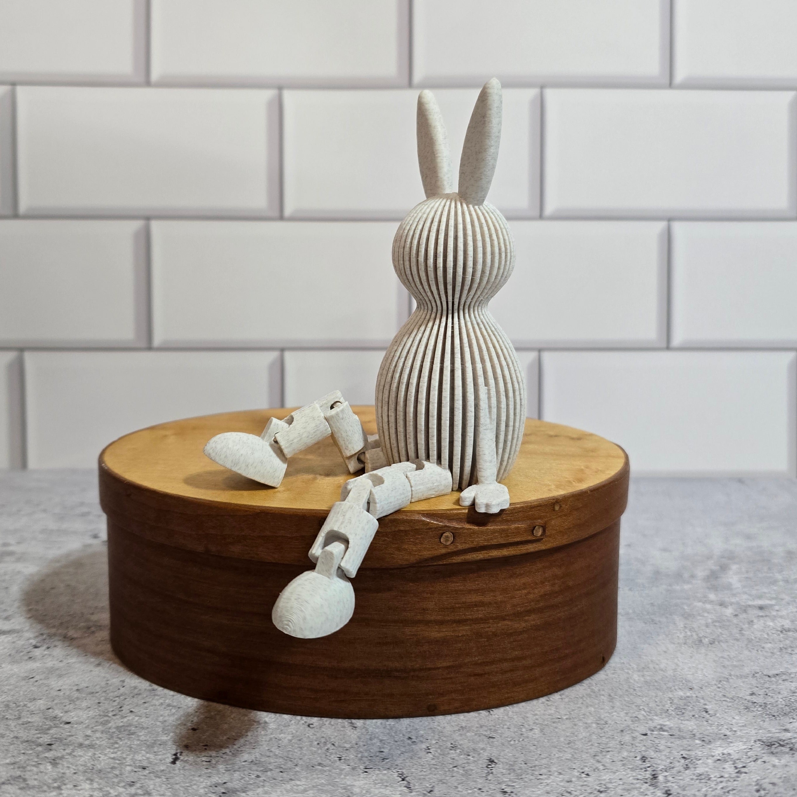 Bunny Shelf Buddy - 3D Printed Articulated Bunny Home Decor