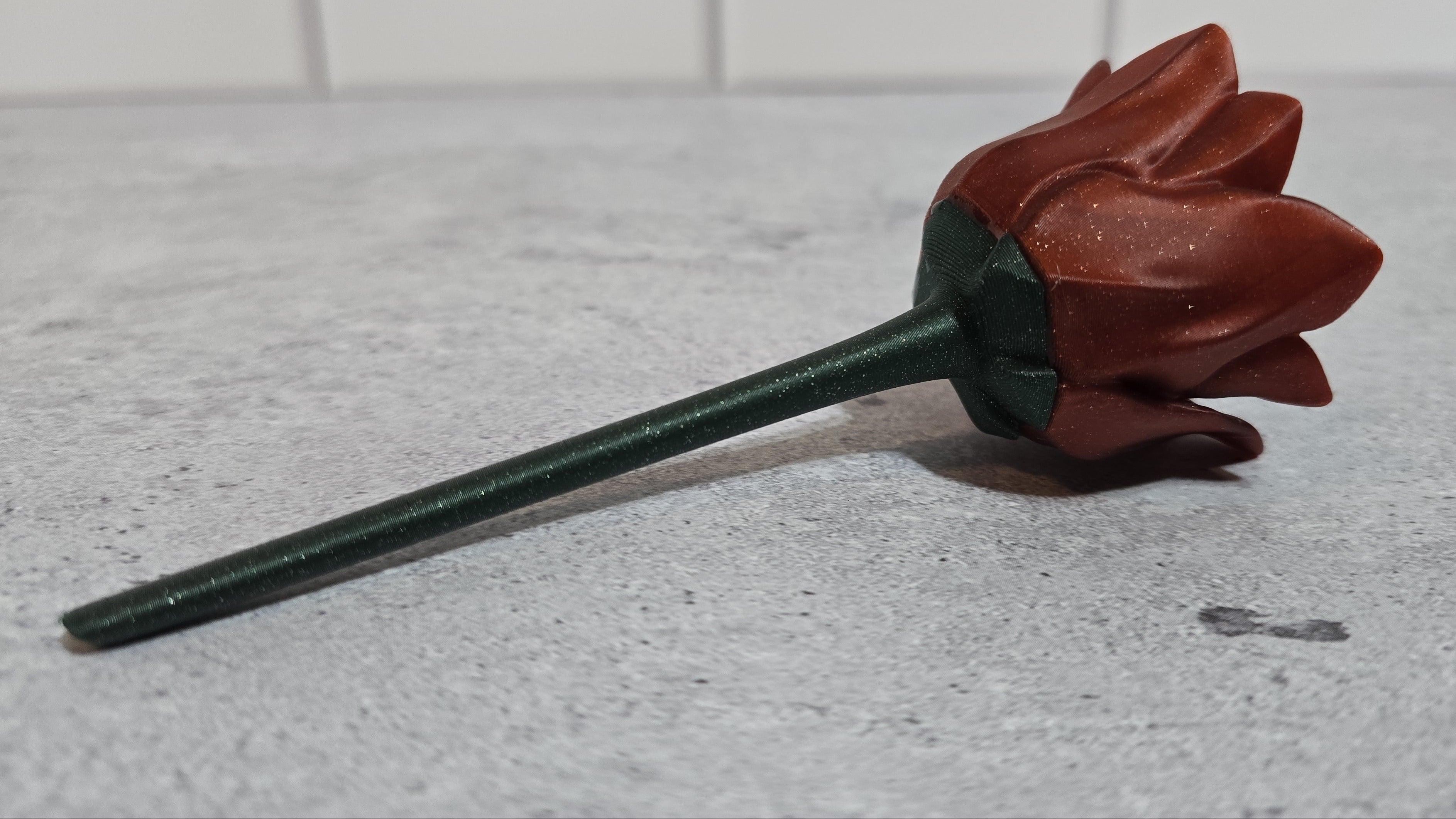 3D Printed Rose That Never Dies - Permanent Artificial Flower Decor