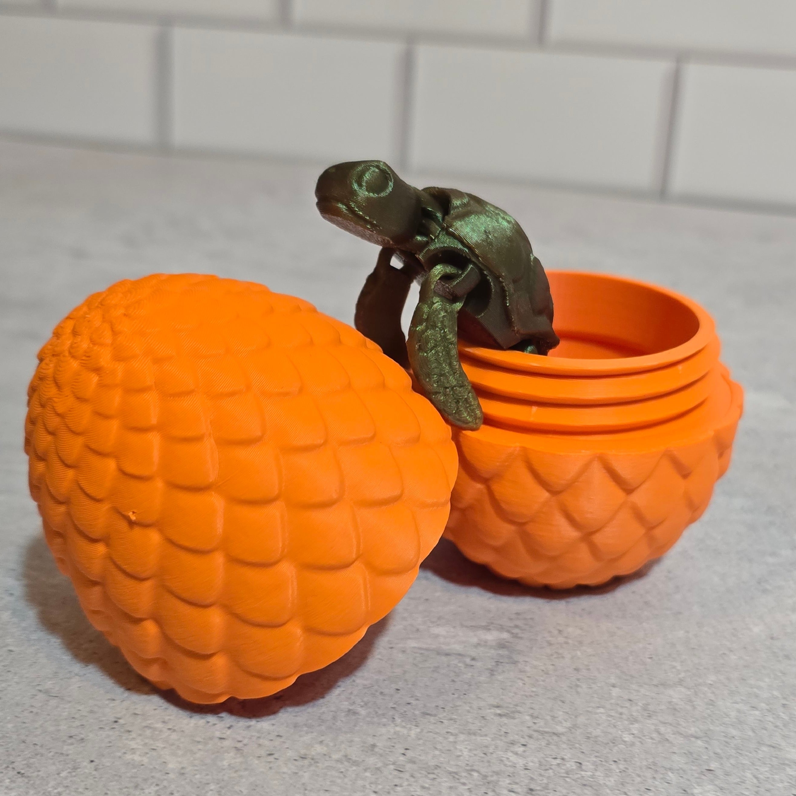 Articulated Turtle & Medium Egg Bundle - Custom Color Easter Gift