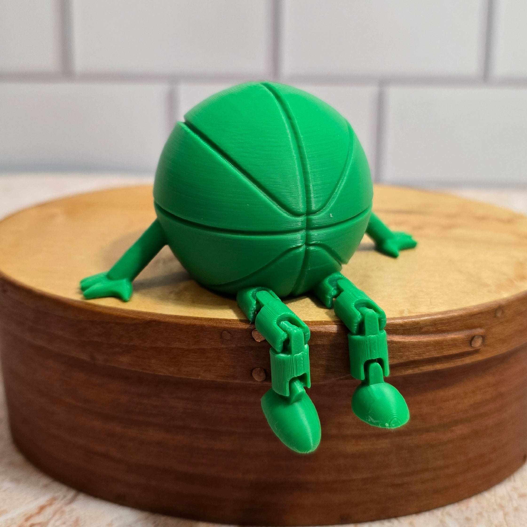 Basketball Shelf Buddy - 3D Printed Sports Decor & Shelf Organizer