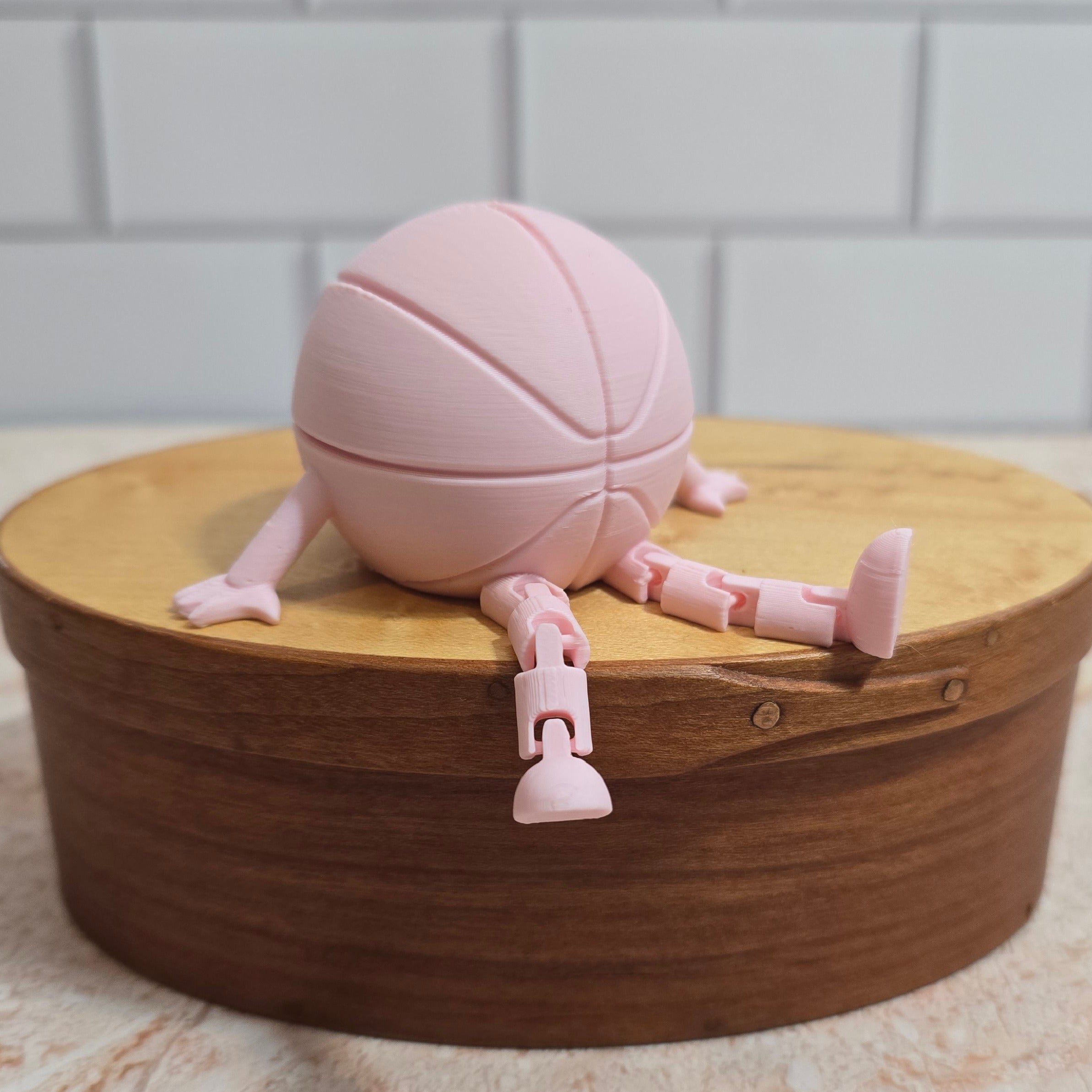 Basketball Shelf Buddy - 3D Printed Sports Decor & Shelf Organizer