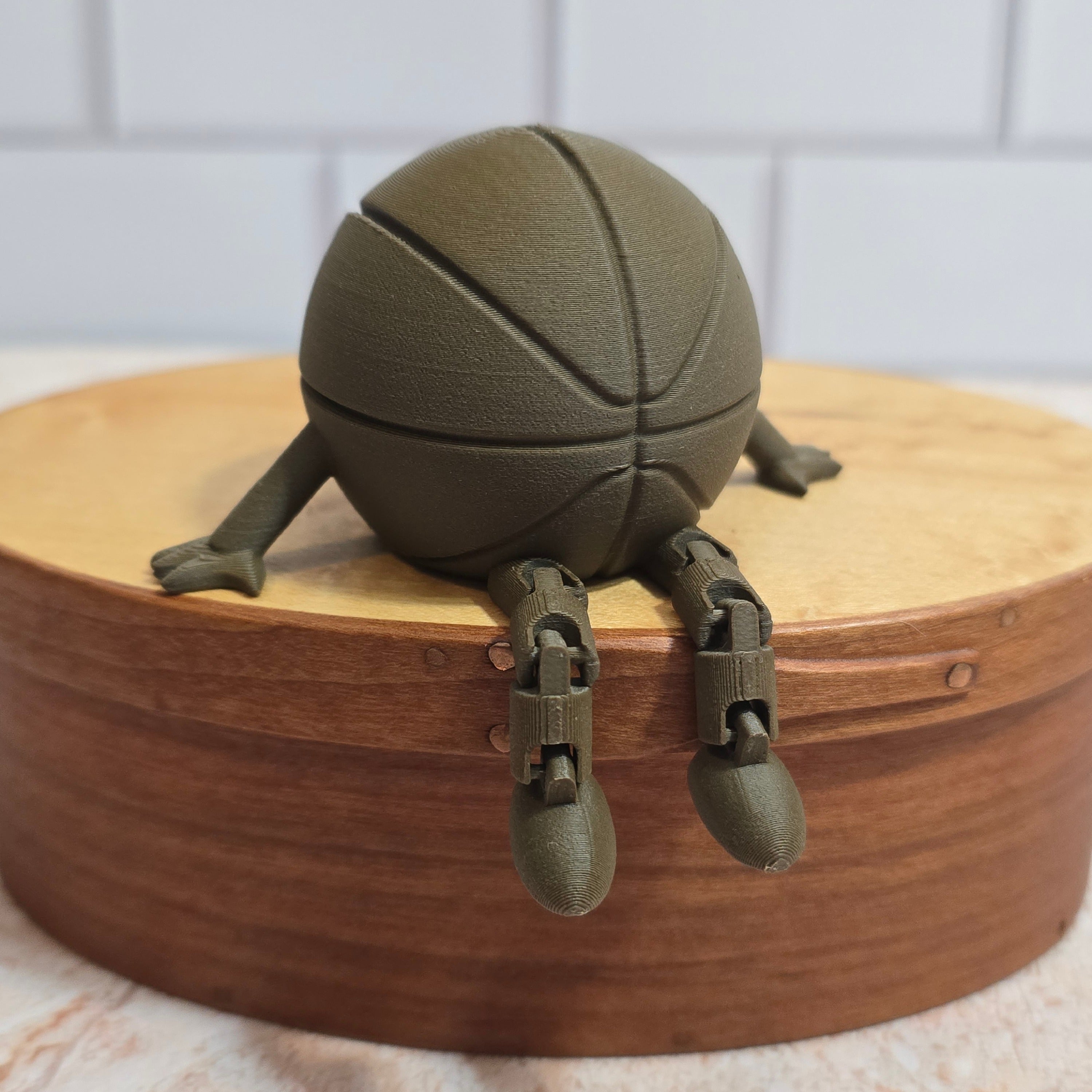 Basketball Shelf Buddy - 3D Printed Sports Decor & Shelf Organizer