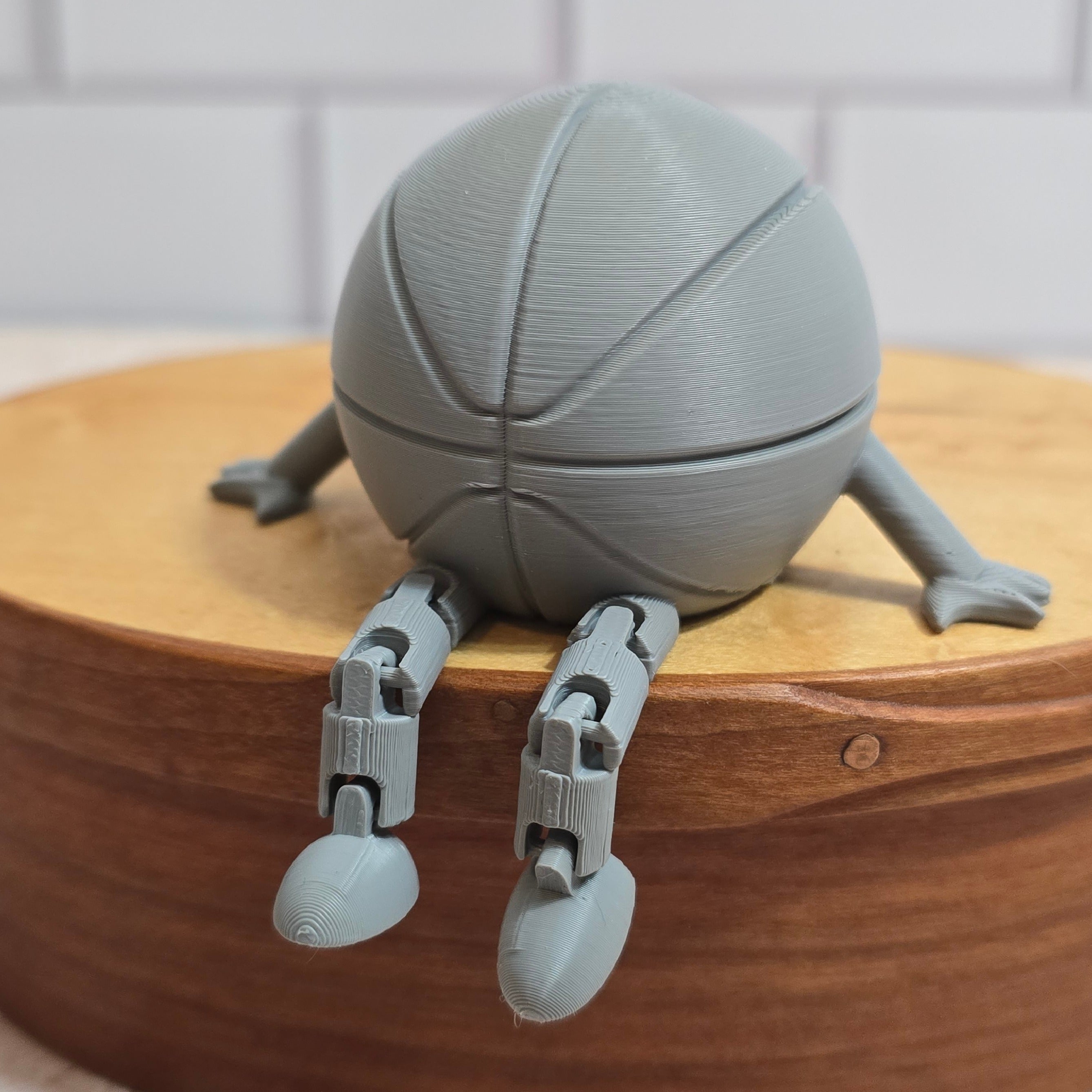Basketball Shelf Buddy - 3D Printed Sports Decor & Shelf Organizer