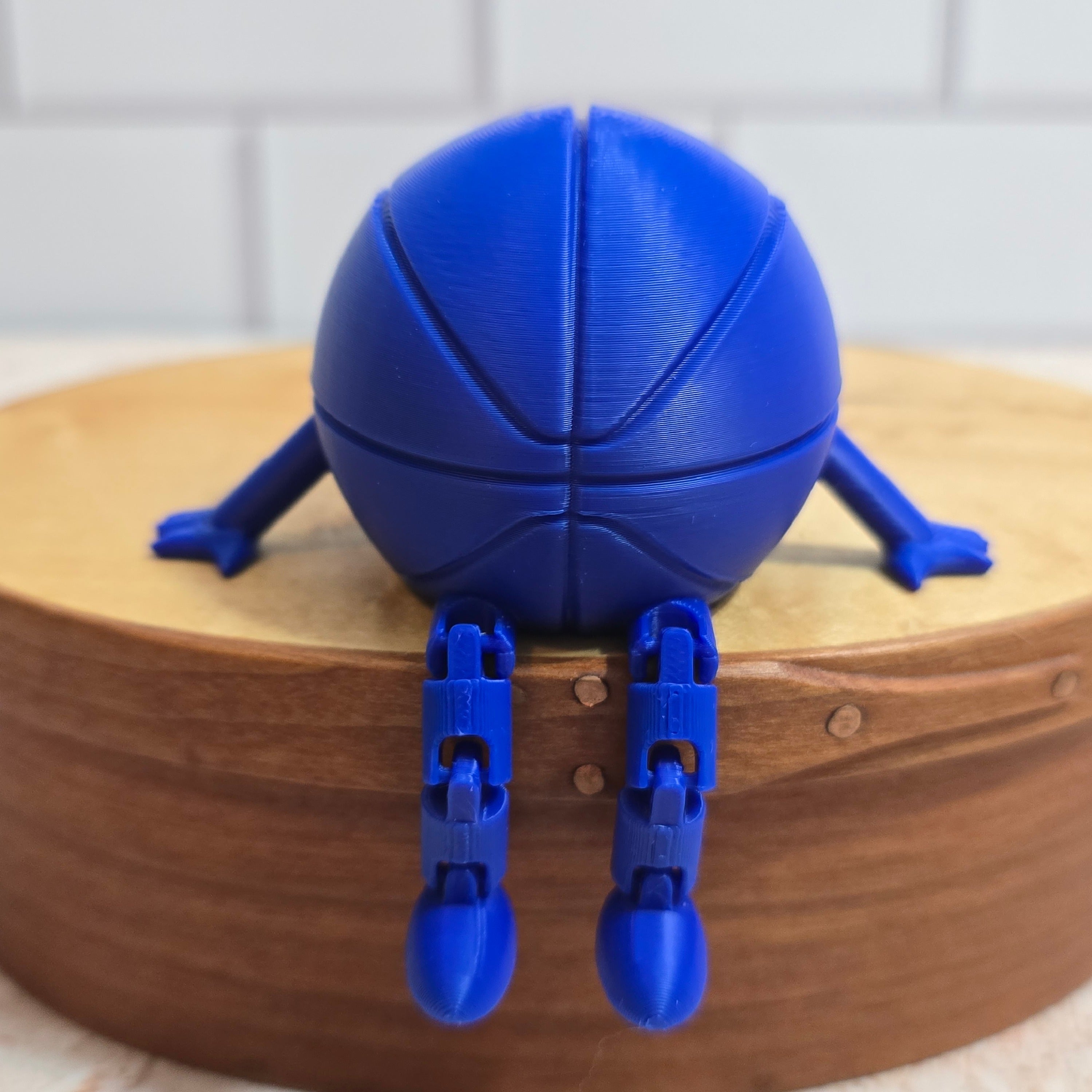 Basketball Shelf Buddy - 3D Printed Sports Decor & Shelf Organizer