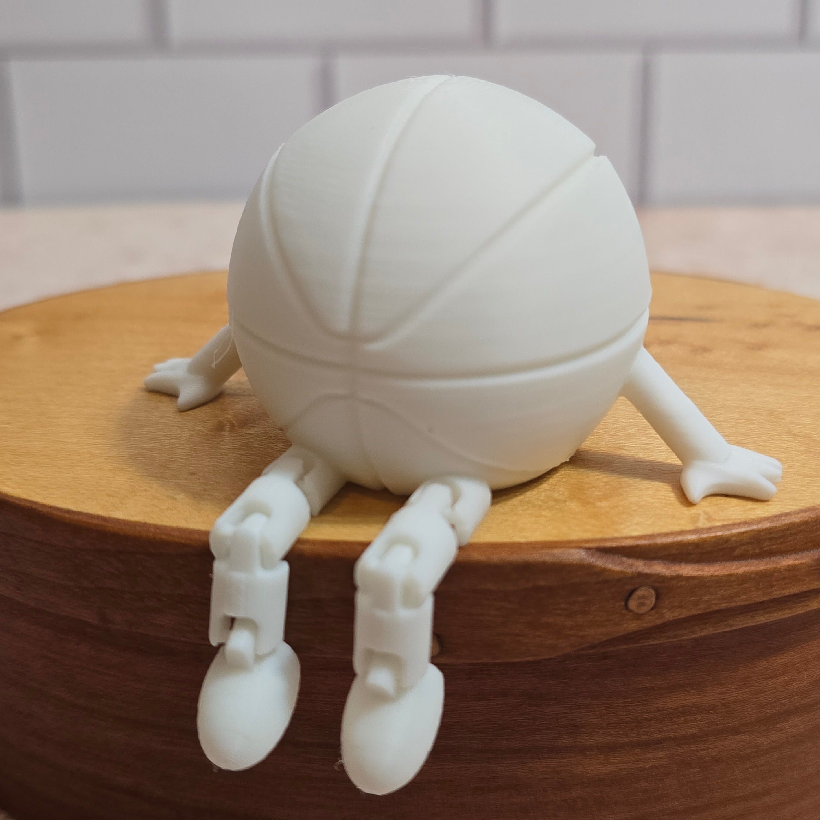 Basketball Shelf Buddy - 3D Printed Sports Decor & Shelf Organizer