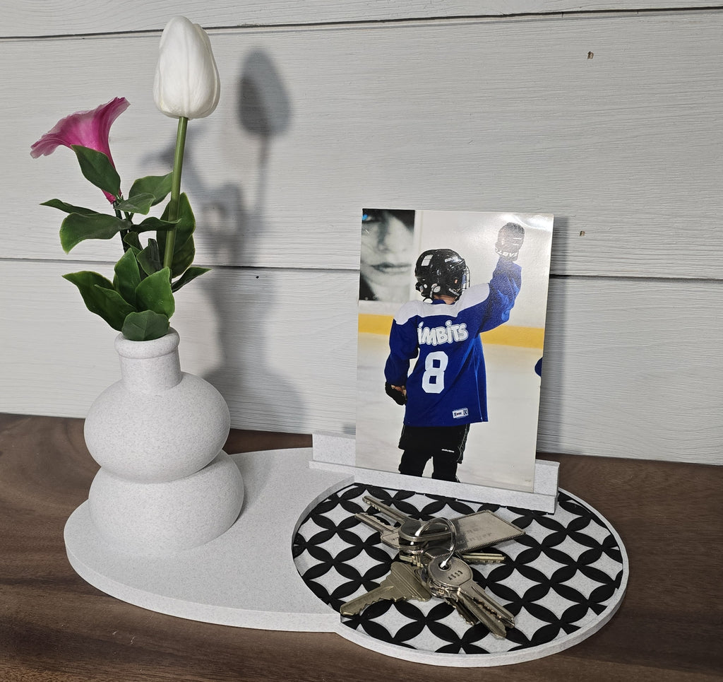 3D Printed Flower Stand with Photo & Postcard Holder