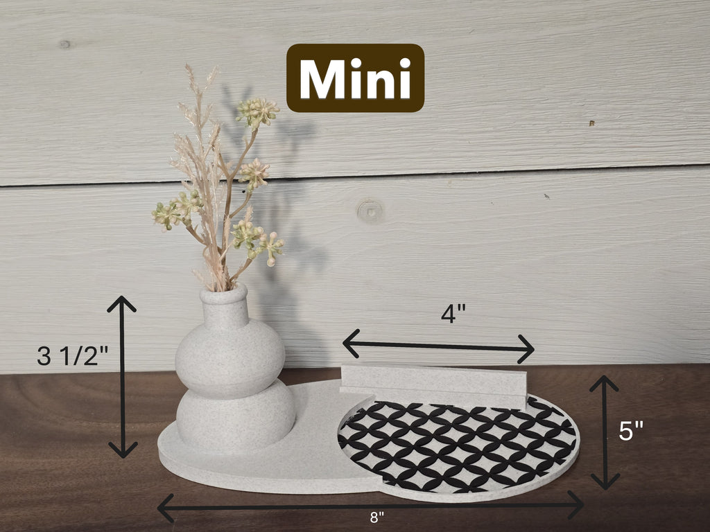 3D Printed Flower Stand with Photo & Postcard Holder