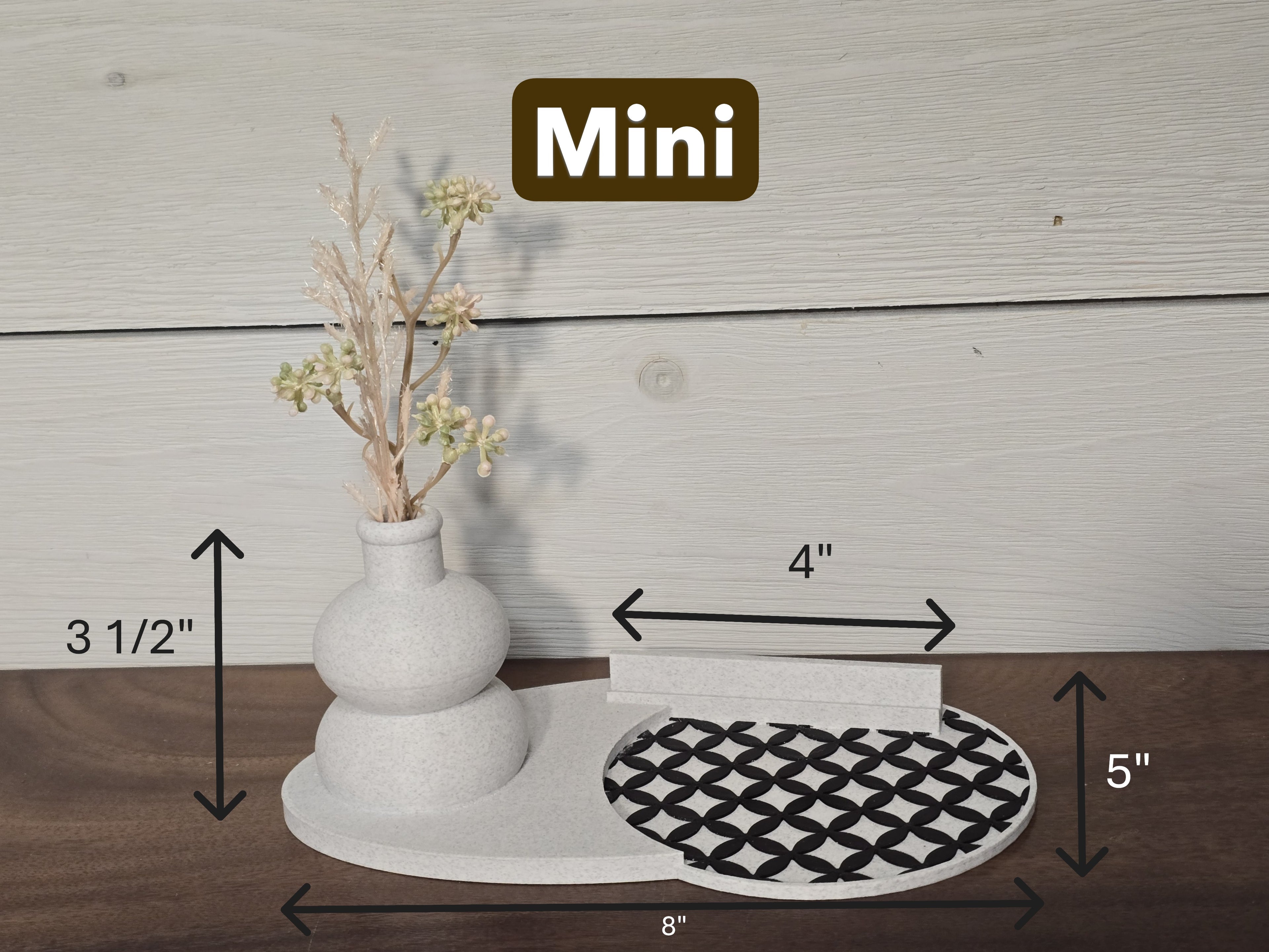 3D Printed Flower Stand with Photo & Postcard Holder