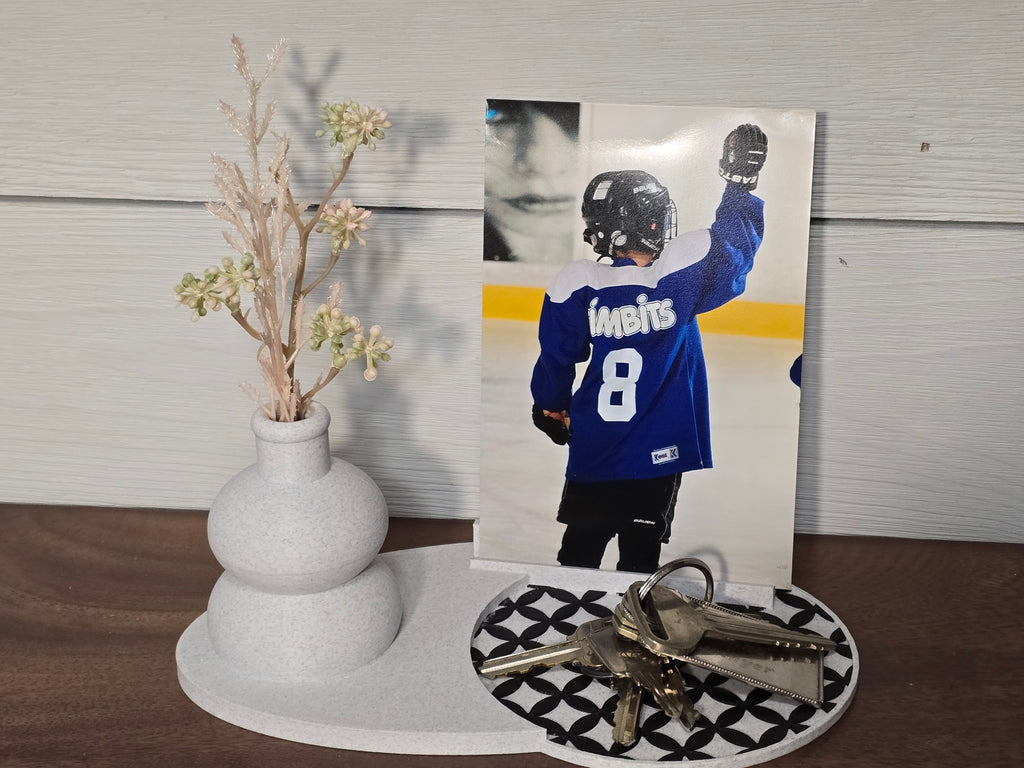 3D Printed Flower Stand with Photo & Postcard Holder