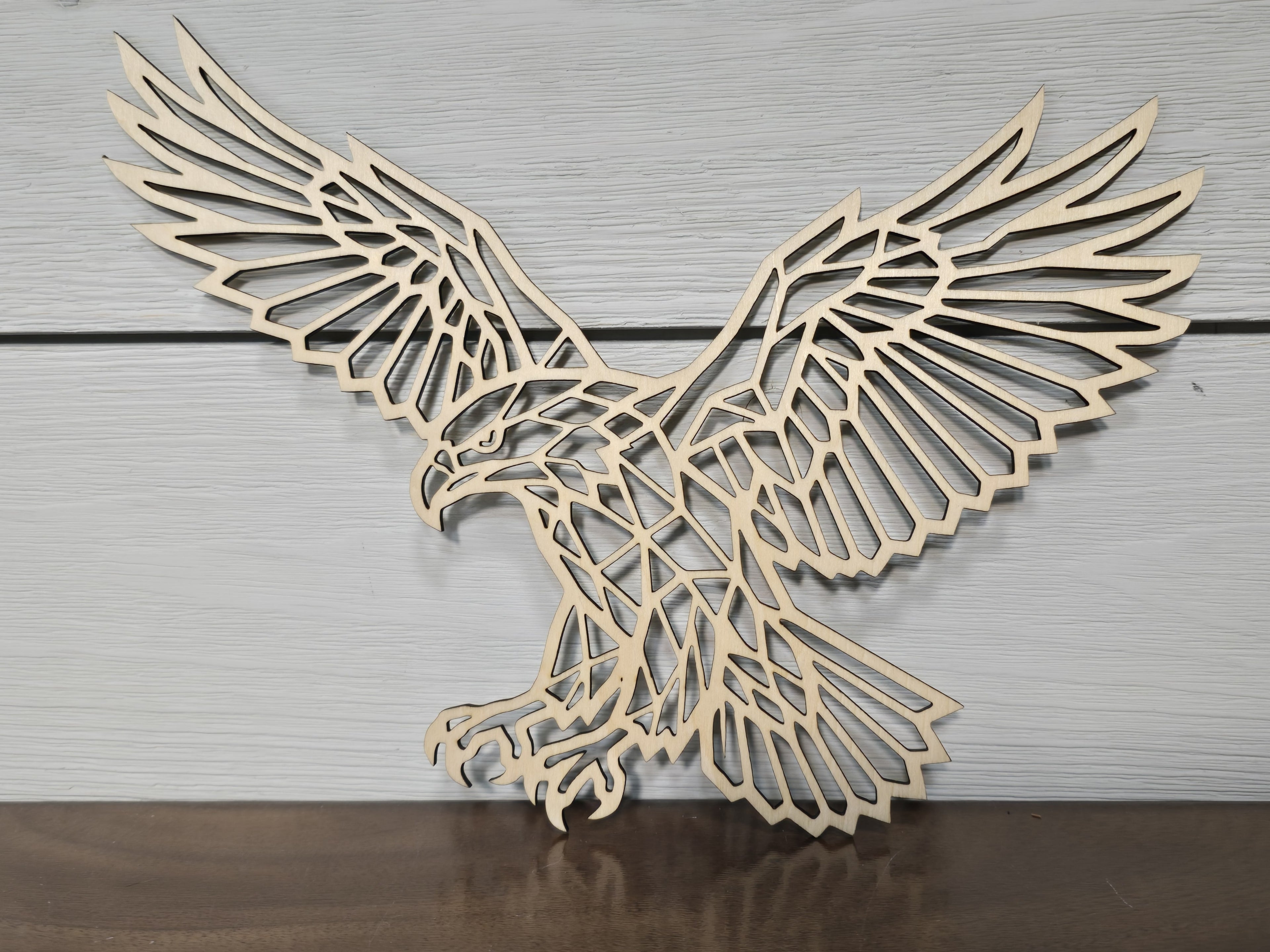 Eagle In Flight - Laser Cut Basswood Wall Decor