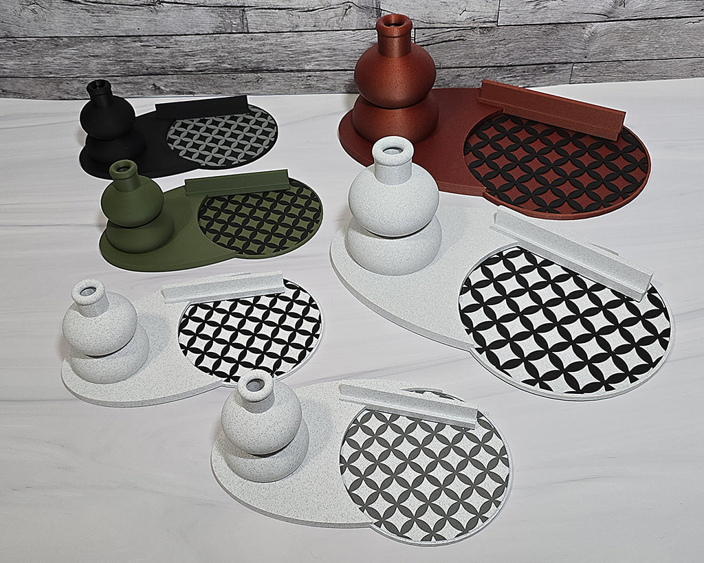 3D Printed Flower Stand with Photo & Postcard Holder